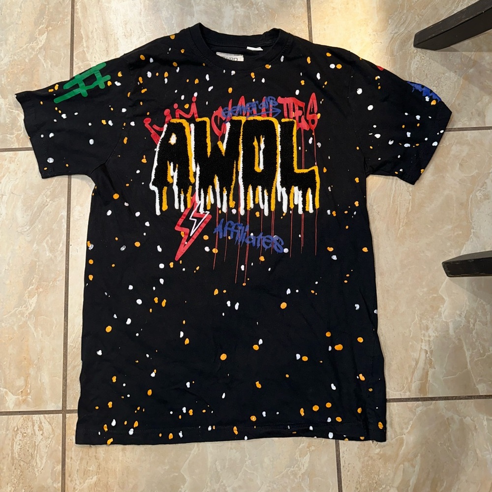 Black FWRD denim AWOL Graffiti T-shirt Size XL